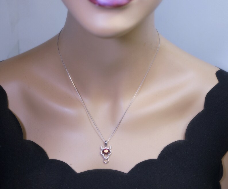 Free Travel Pouch Details about / Luxury Lab Created Diamond Drop Necklace 925 Sterling Silver