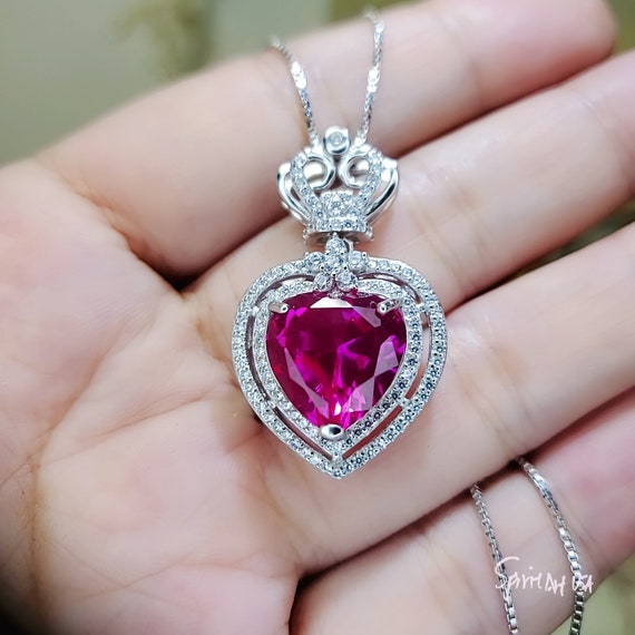 Buy Pink Sapphire Pendant & Necklace Online in India 