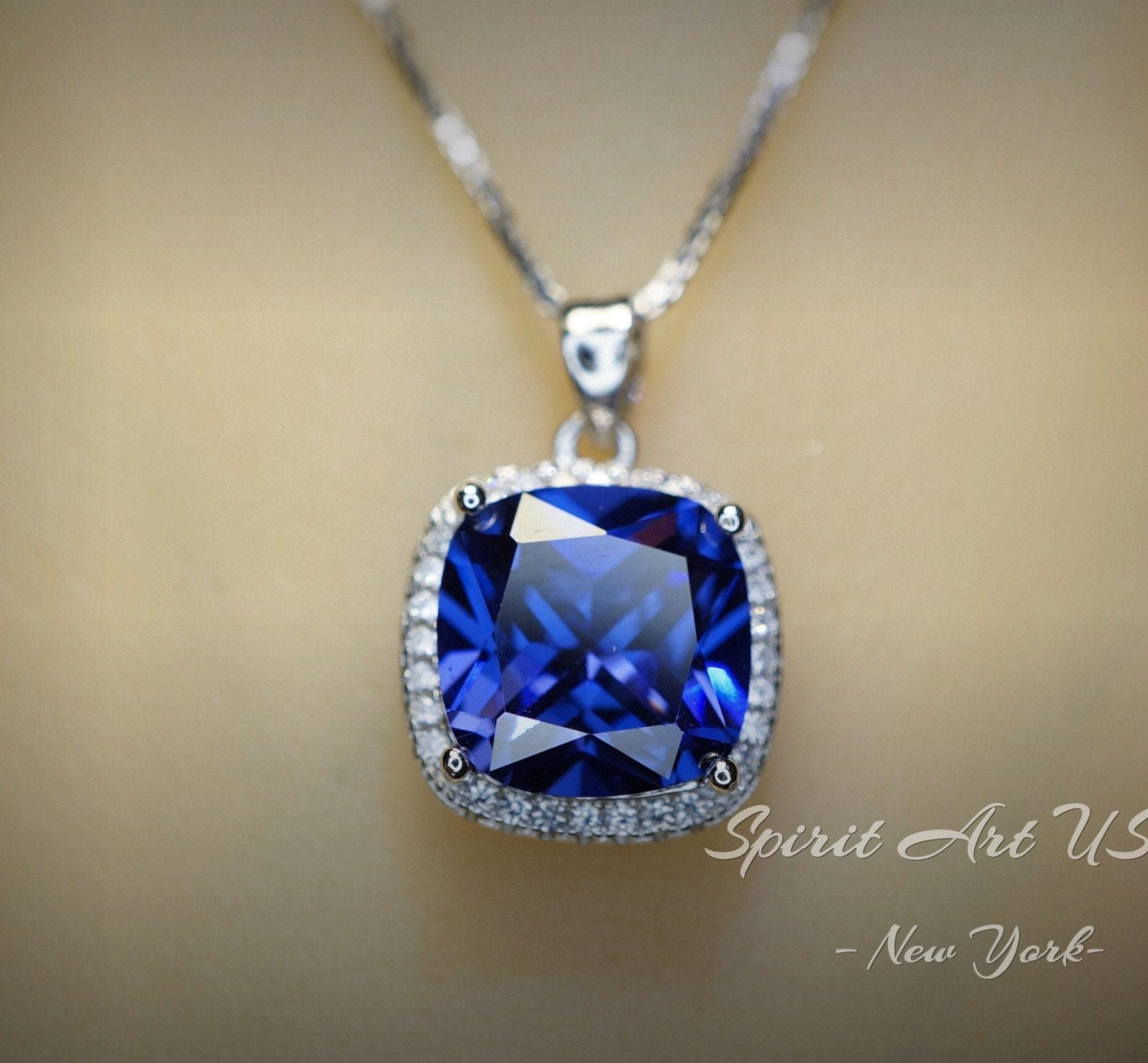 Large tanzanite pendant discount
