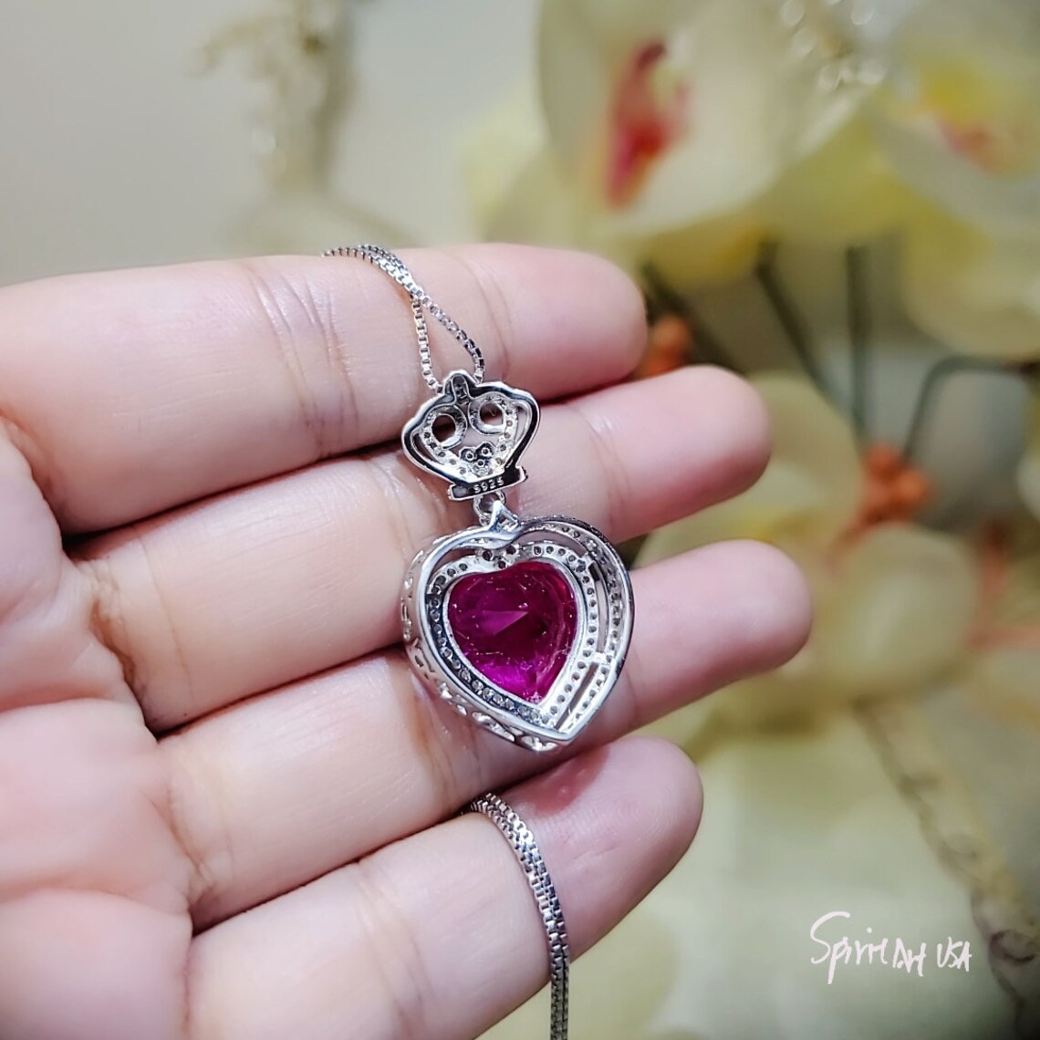 Heart in Sapphire Necklace