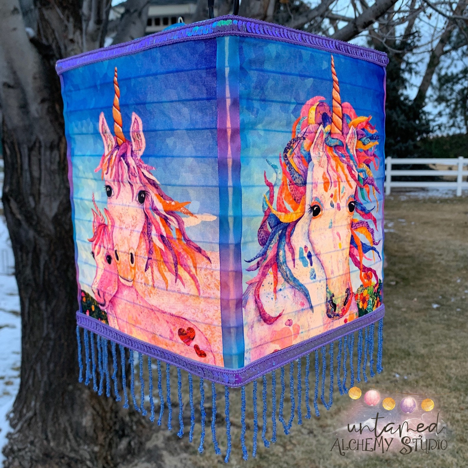 Rainbow Unicorn Lantern Unique lighting Love and Light Etsy