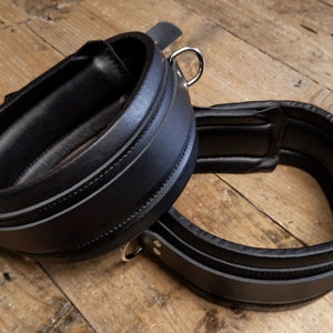 Thigh Cuffs Bondage Restraints Real Leather Heavy Padded Exquisite Nappa Leather Lined