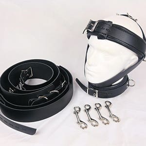 Head Restraint Head Harness and Collar Real Leather.  Any colour