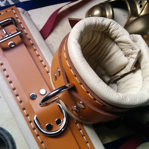 Hospital Medical Style Leather Bondage Restraints ANKLE Cuffs