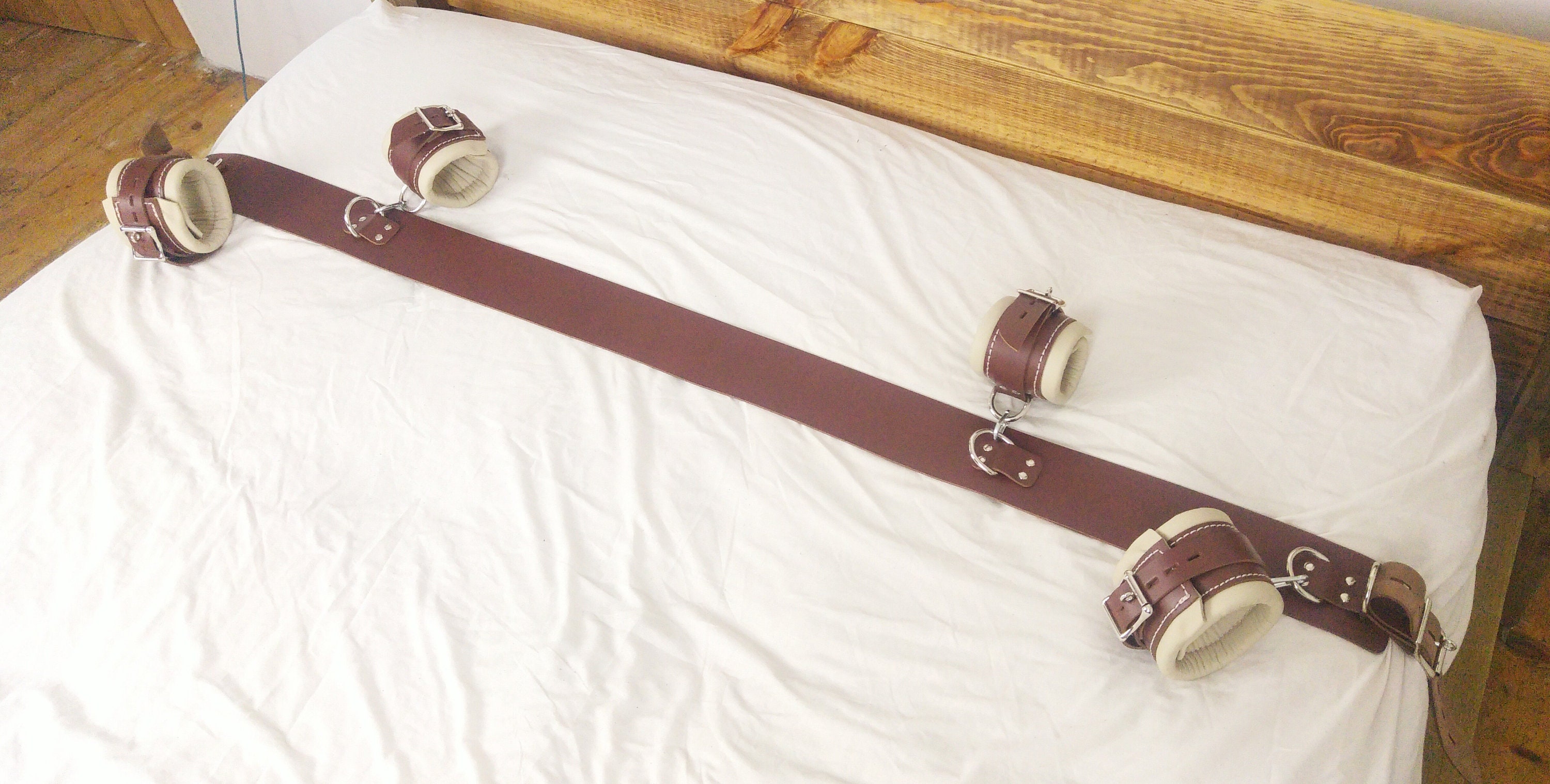 Bed Restraints Leather Bondage Restraints Hospital Medical Etsy
