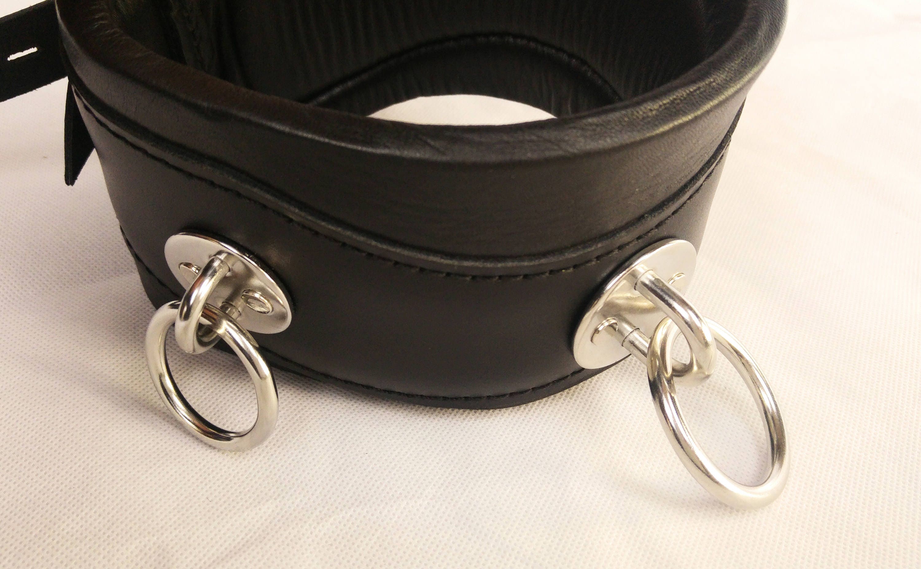 Bondage Wide Collar Posture Collar Heavy Padded Real Leather Etsy
