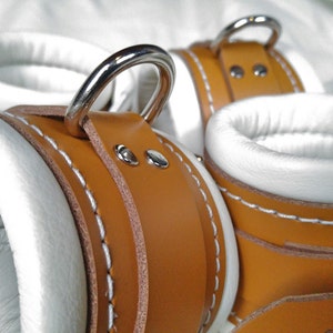 Hospital Medical Style Leather Bondage Restraints Wrist, Ankle Cuffs