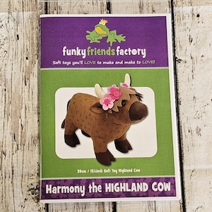 Harmony the Highland Cow Pattern by Funky Friends Factory | Stuffed Animal Pattern