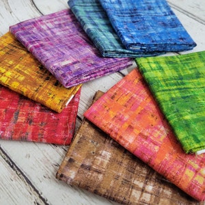 Brushstrokes Coordinating Fat Quarter Bundle | Fat Quarter Bundle 100% Cotton | 8 fat quarters