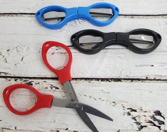 Small Folding Travel Sewing Snips Craft Scissors | One Pair | Sewing Scissors | 3 Colors Available