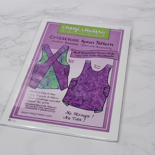 Crisscross Apron Pattern | Reversible Apron | Size Variations included