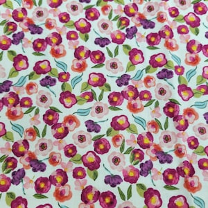 Blissfull Blooms Floral Blossoms Biała tkanina | 100% bawełna | Riley Blake | Fat Quarter lub cięcie na wymiar