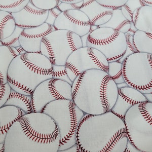 All Over Baseball 100% Cotton fat quarter,  1/2 yard or by the yard