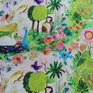 Earth Day Cotton Fabric by August Wren Collection | Coordinating Nursery Fabric | Dear Stella | Zoo Animal