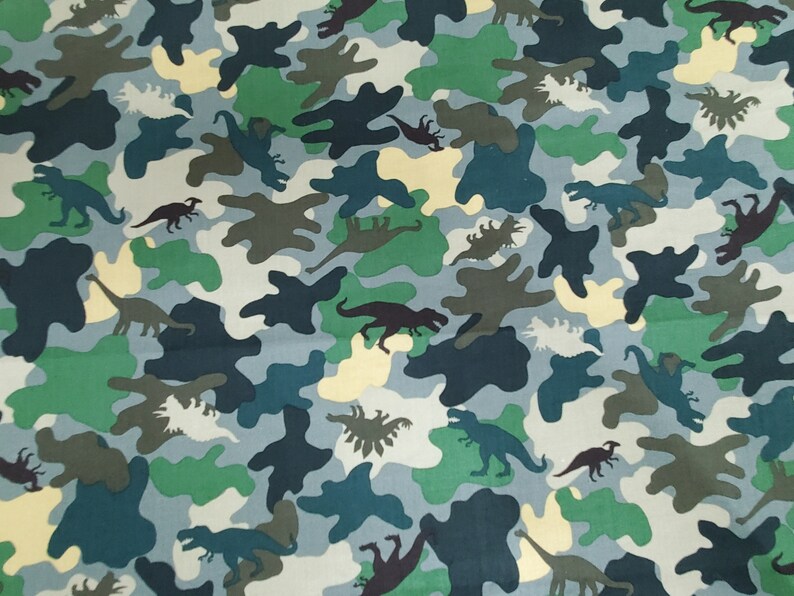 Dinosaur Camoflauge from Timeless Treasures 100% Cotton by the 1/2 yard Boy Fabric image 1