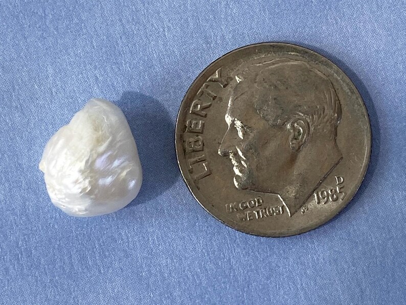 RARE Natural Mississippi River Pearl Vintage 1/2 Drilled 10.5mm image 9