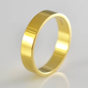 14k Yellow Solid Gold Band 5mm Wide Size 11