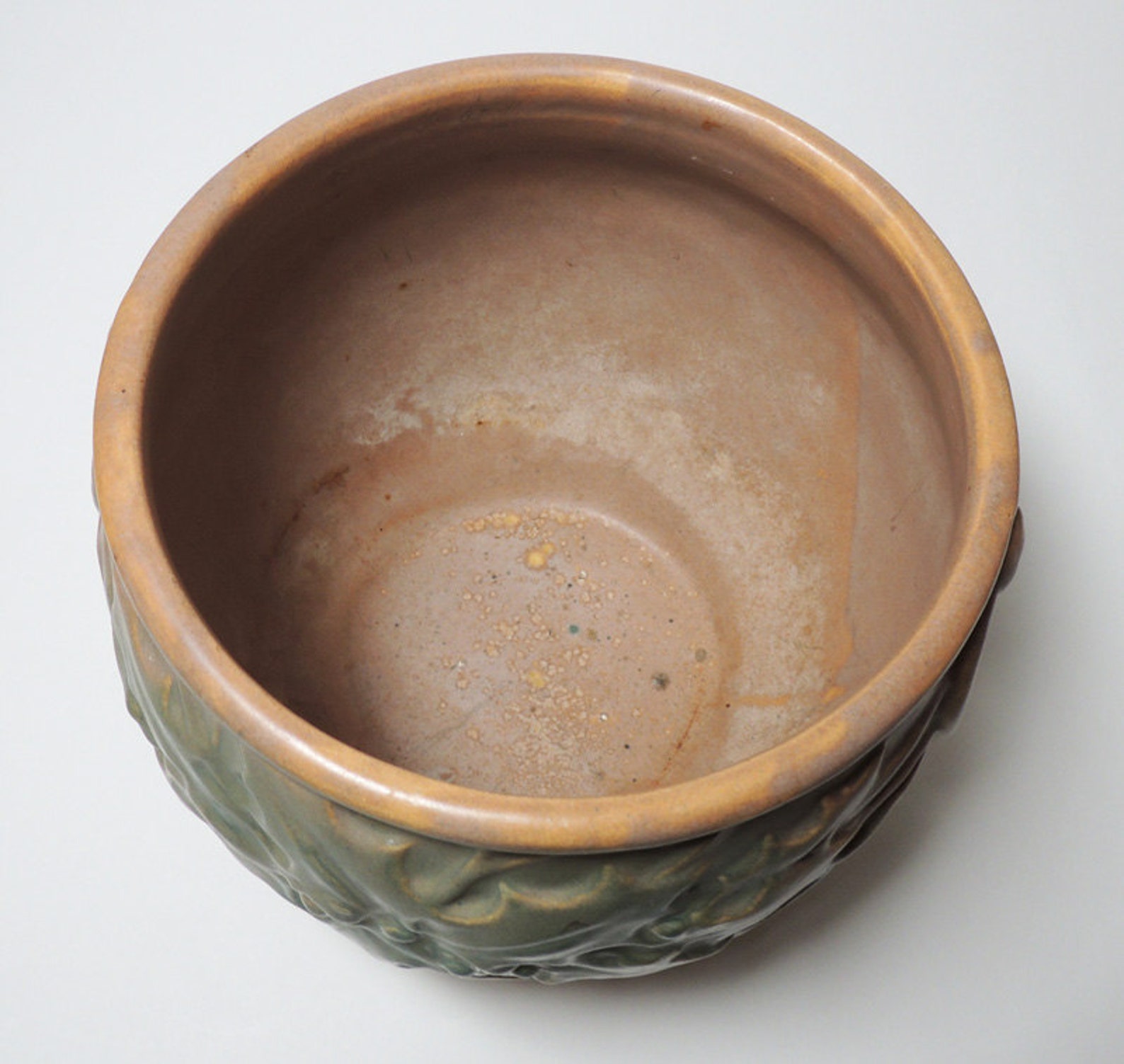 McCoy Large Jardiniere Planter Holly Pattern in Matte Green | Etsy