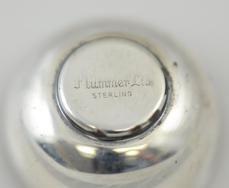 Vintage Plummer Ltd Sterling Silver Sugar Bowl with Lid and Tongs Collectible Great Gift