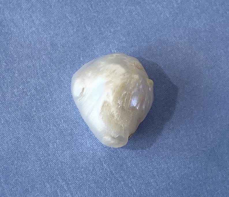 RARE Natural Mississippi River Pearl Vintage 1/2 Drilled 10.5mm image 5