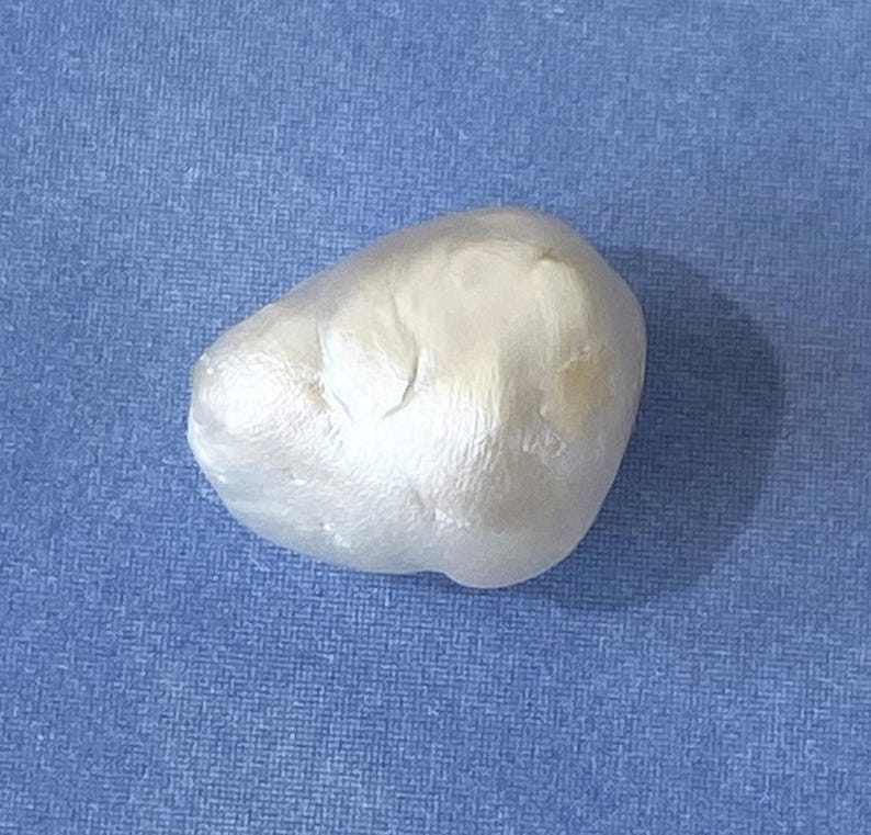 RARE Natural Mississippi River Pearl Vintage 1/2 Drilled 10.5mm image 7