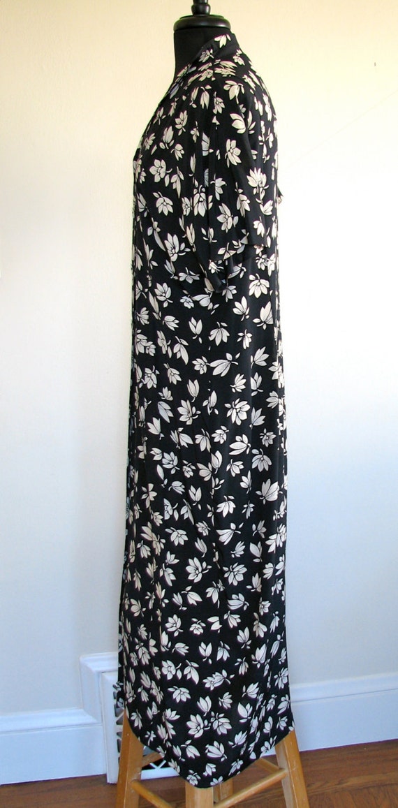 90s does 1930s-1940s dress - black and white pure… - image 3
