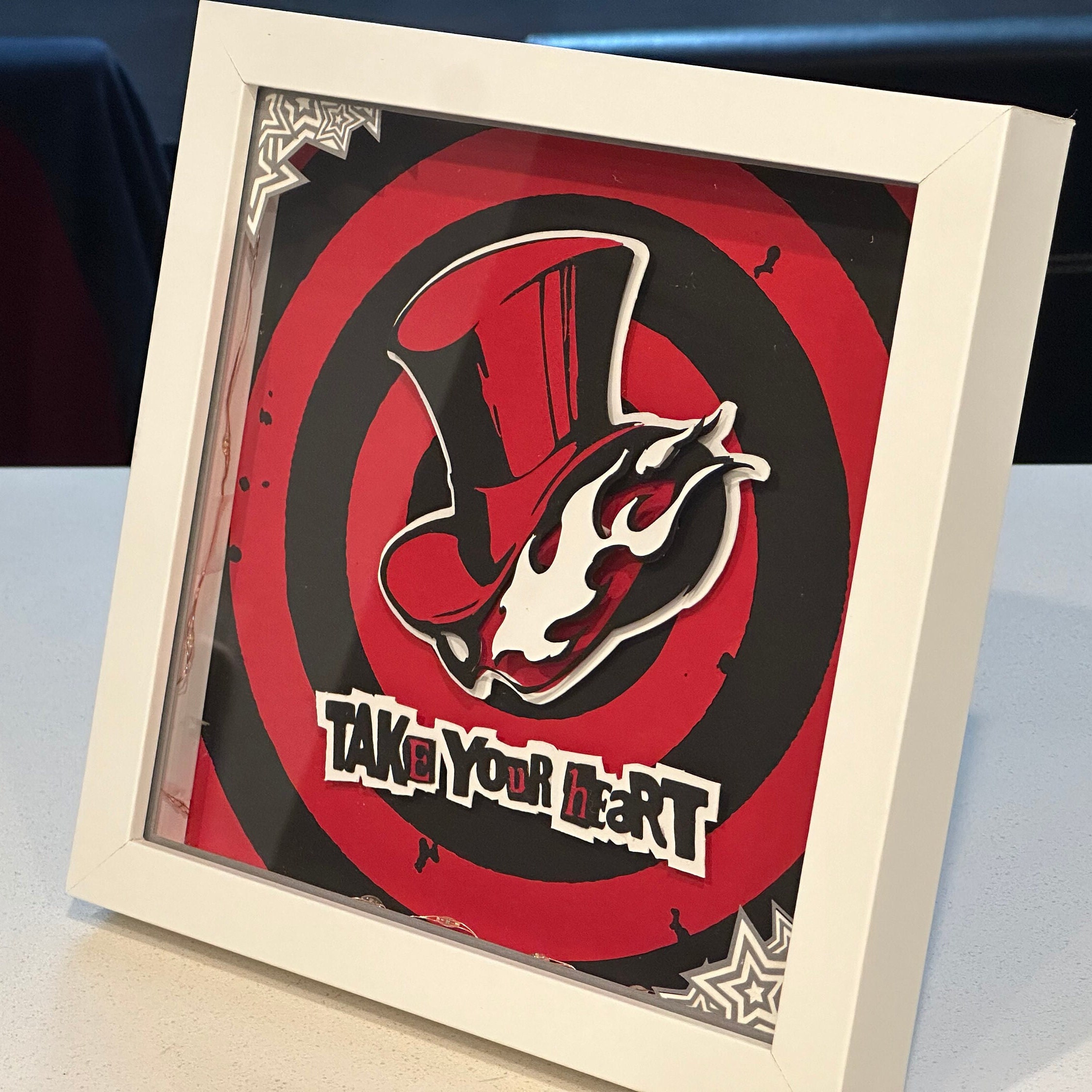 Phantom Thieves of Hearts Calling Card Shadow Box Persona 5 Royal