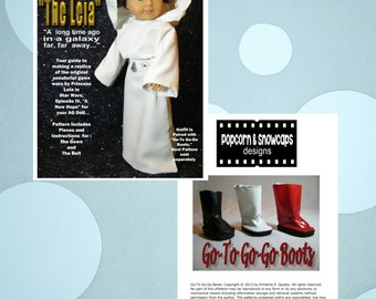 Princess Leia&#39;s Senatorial Gown and Go-To Go-Go Boot Pattern Combo