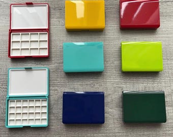 Paint Palette - Travel Paint Palette - Empty Paint palette - Mini Palette - Travel Portable Painting Supplies - wells