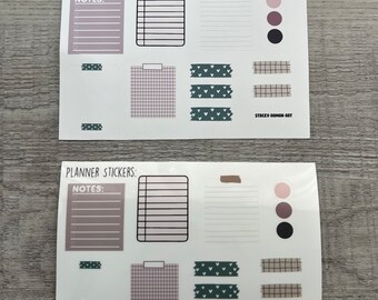Cute Planner Sticker Sheet, List StickersPlanner Organization, Notes Stickers - Journaling