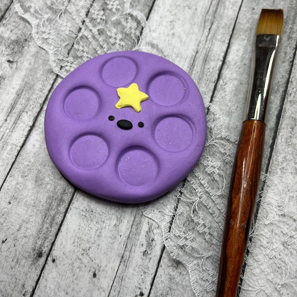 Lumpy Space Princess Inspired Watercolor Palette - Aesthetic - Empty Pans for Watercolor Dots - Clay Pans - Paint Palette - LSP