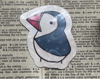Kawaii Puffin Sticker - Kawaii - Planner Sticker - Character Art - Cute Love Sticker - Cute Bird, Bird Art