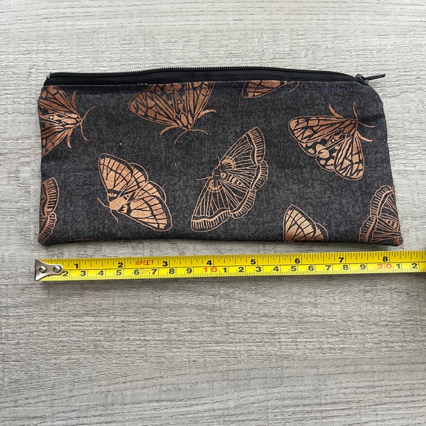 Butterfly Pattern Pencil Case, Spring Design Pencil Case,  Handmade Pen Case, Handmade Pouch, Art Supplies Pouch, Cosmetic Bag