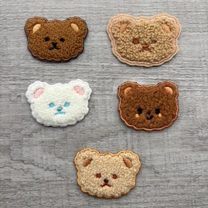 Bear Sticker Patch, Self adhesive patches, Sticker Patch, planner Sticker, Sticker Patch, Fuzzy Bear Patch