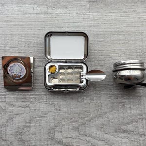 Caixa de tinta aquarela para viagem - Mini caixa de tinta portátil, lata de aquarela