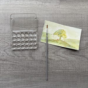 Paint Palette - Travel Paint Palette - Empty Paint palette - Mini Palette - Travel Portable Painting Supplies - wells