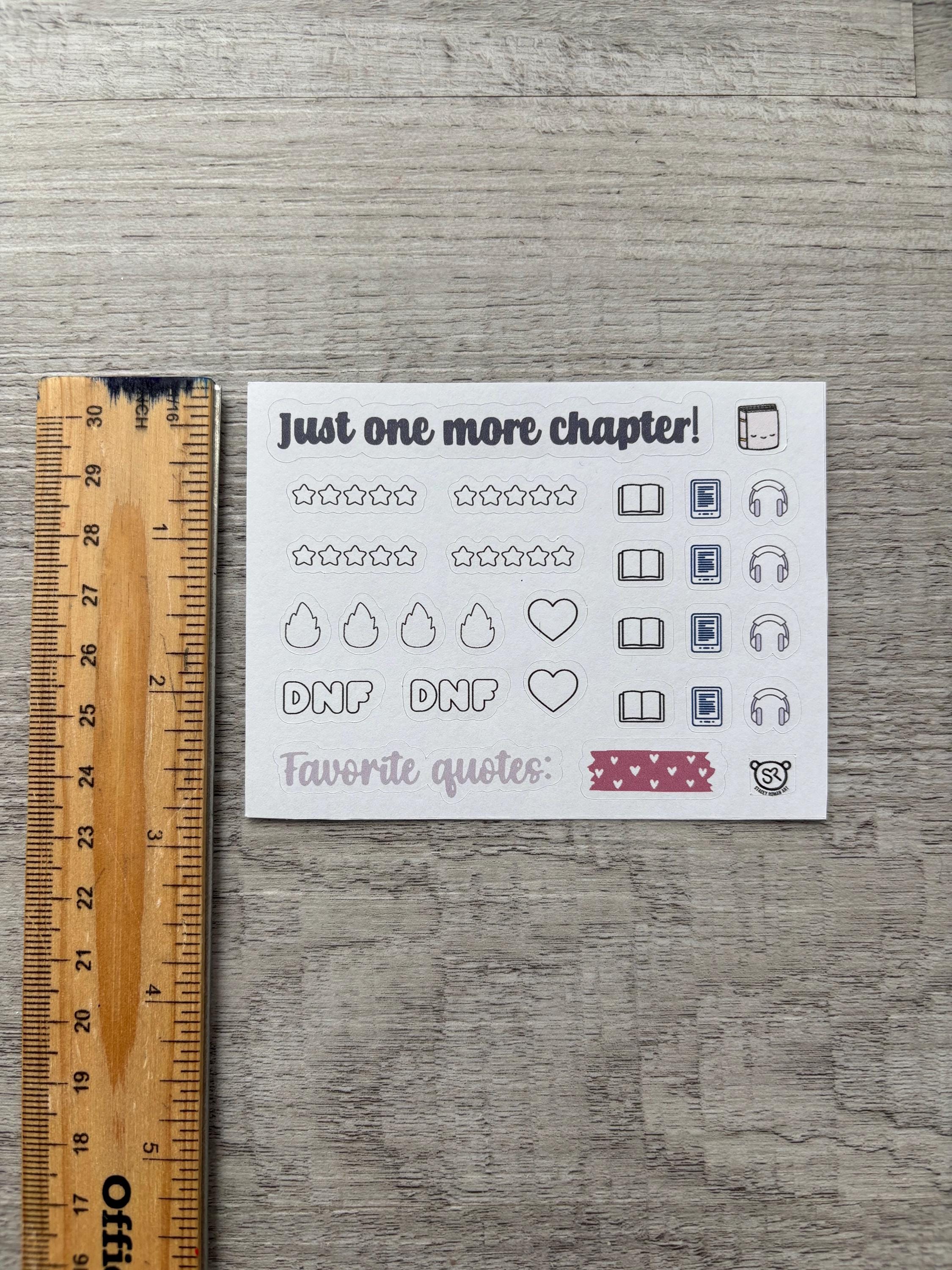 Book Rating Sticker Sheet, Book Club Stickers, Kindle Sticker ...