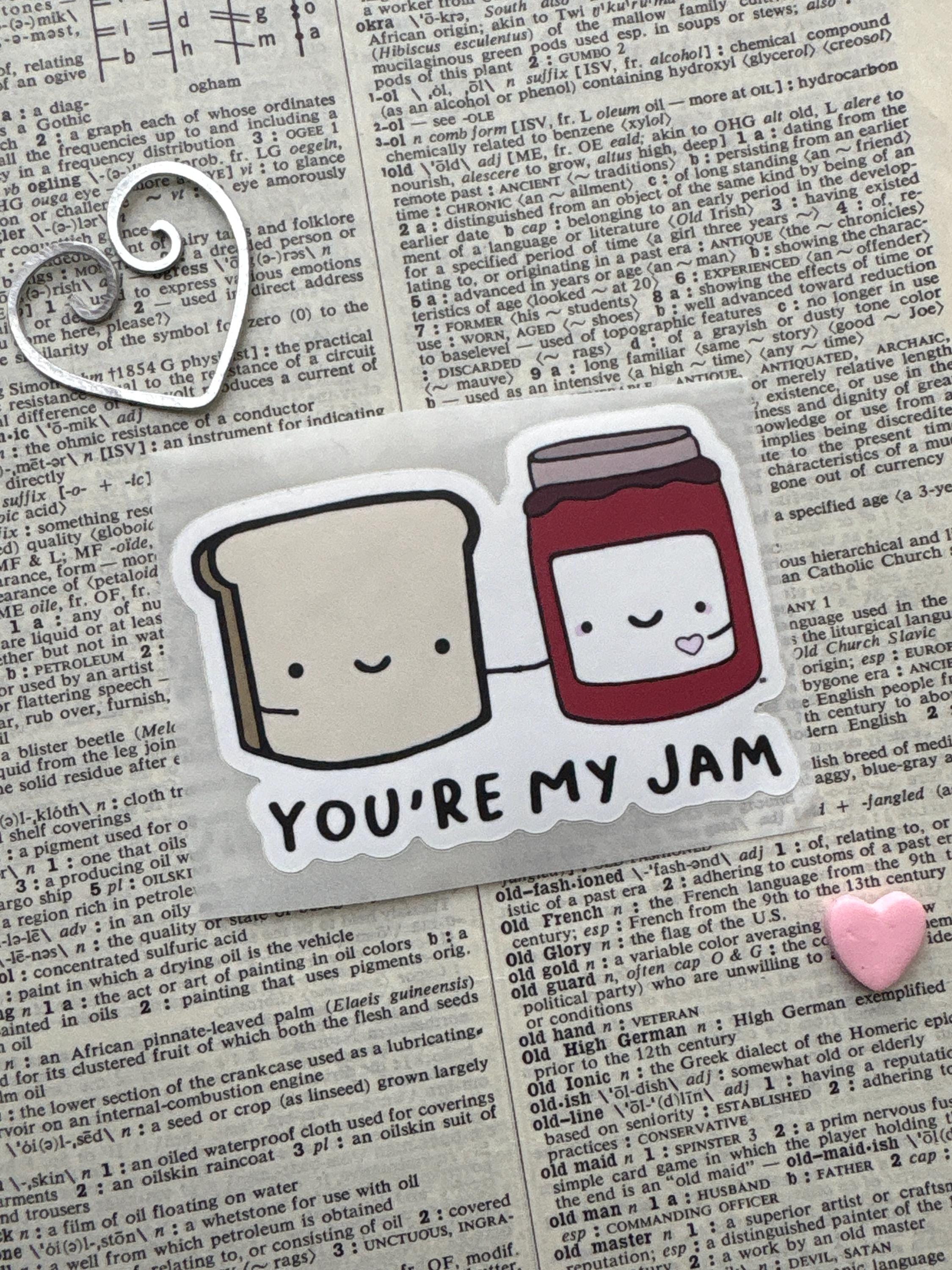 Cute Love Sticker,  Journal Sticker, Kindle Sticker, Peanut Butter Jelly Sticker, Valentine