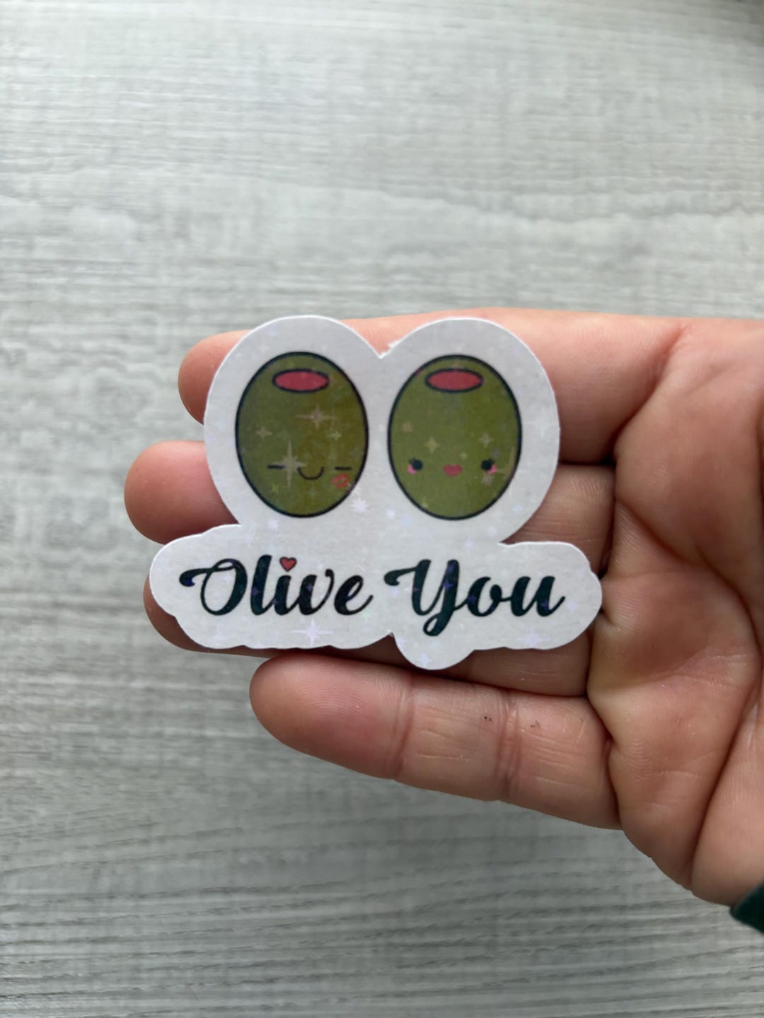 Draw Olive Sticker Olive You Sticker, Valentine, Holographic Sticker , Kawaii - Planner ...