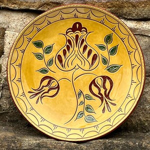 Oh My! - Pennsylvania German Redware 10 inch Deep Dish - SG1468