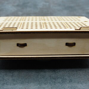 Travel Cribbage Board Living Hinge Natural image 3