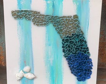 Glass Florida Art On Canvas