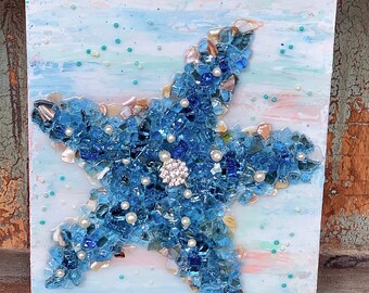 Glass Starfish on Canvas