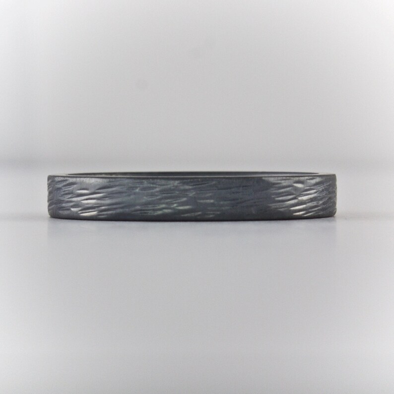 Organic Ring Blackened Sterling Silver Ring Wedding Band Promise Ring Oxidized Sterling Textured Ring Tree Bark Ring Hammered Ring