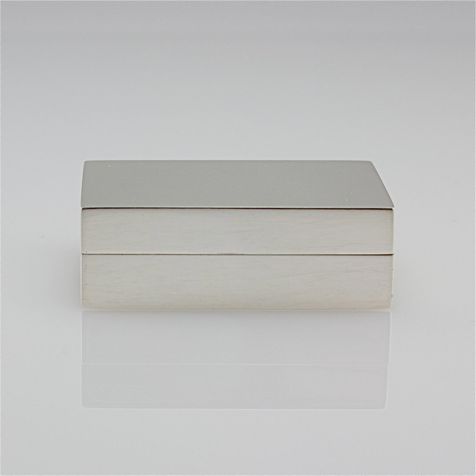 Elegant Sterling Silver Pill Box Simple Modern Box Etsy