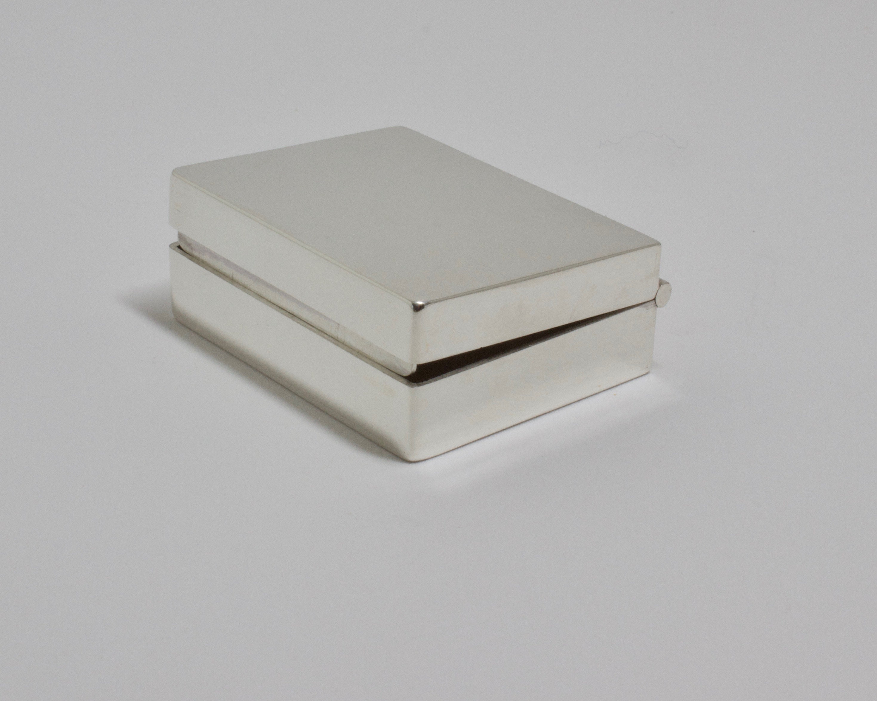 Elegant Sterling Silver Pill Box Simple Modern Box Etsy UK