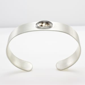 Sterling Silver Dendritic Quartz Cuff Bracelet – Artisan Gemstone Jewelry