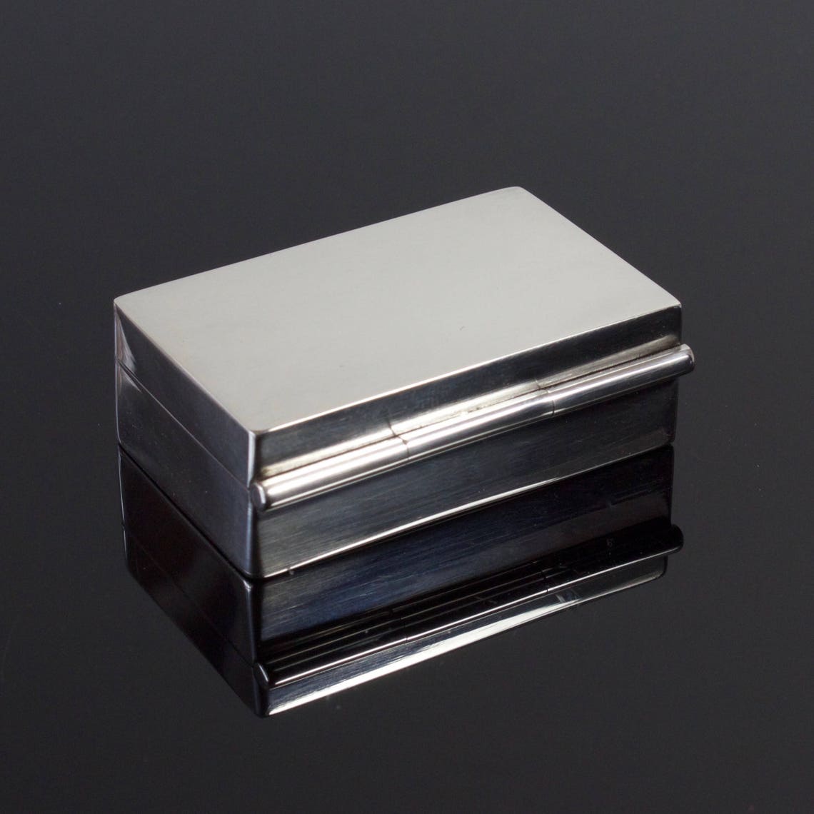 Elegant Sterling Silver Pill Box Simple Modern Box Etsy