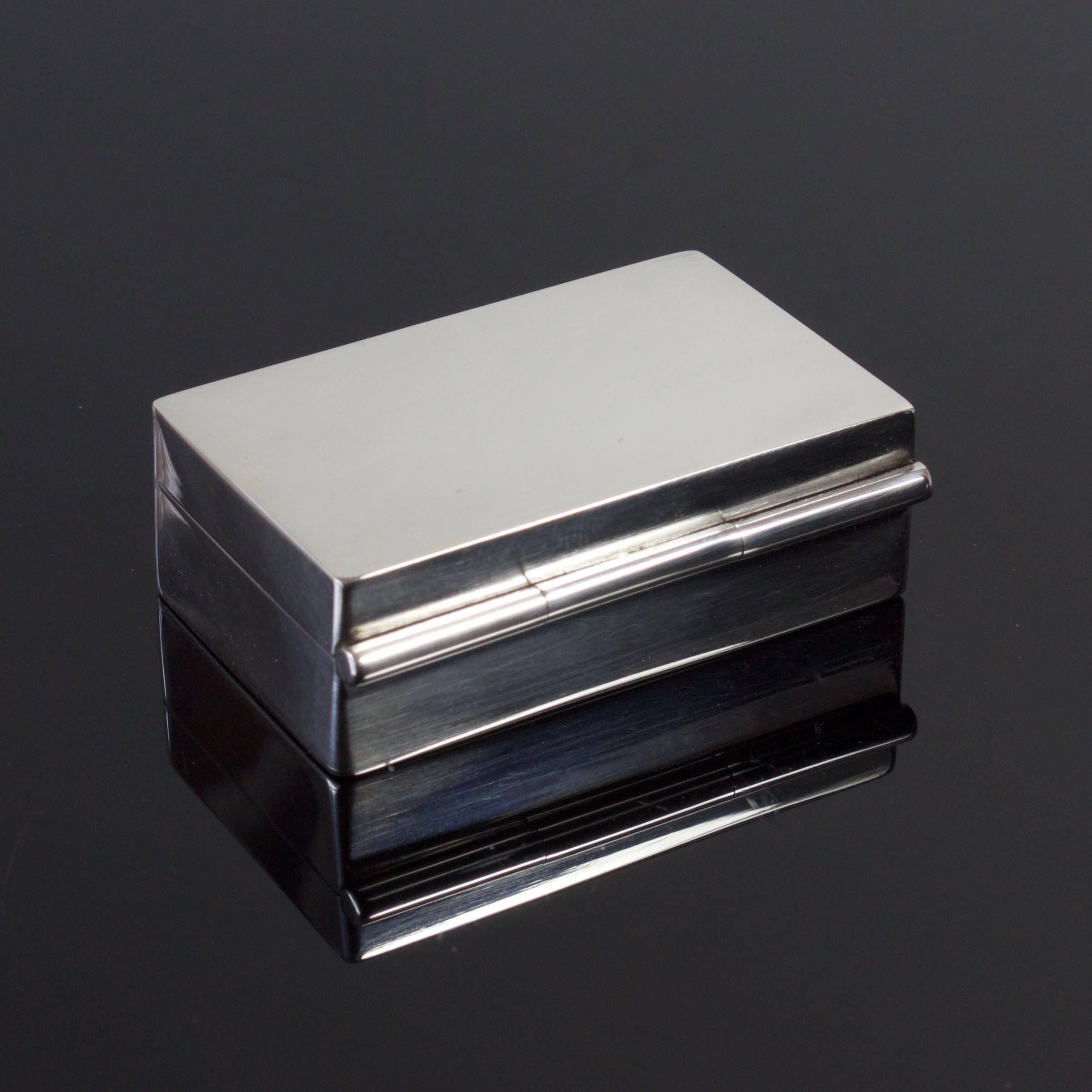 Elegant Sterling Silver Pill Box Simple Modern Box Presentation Box