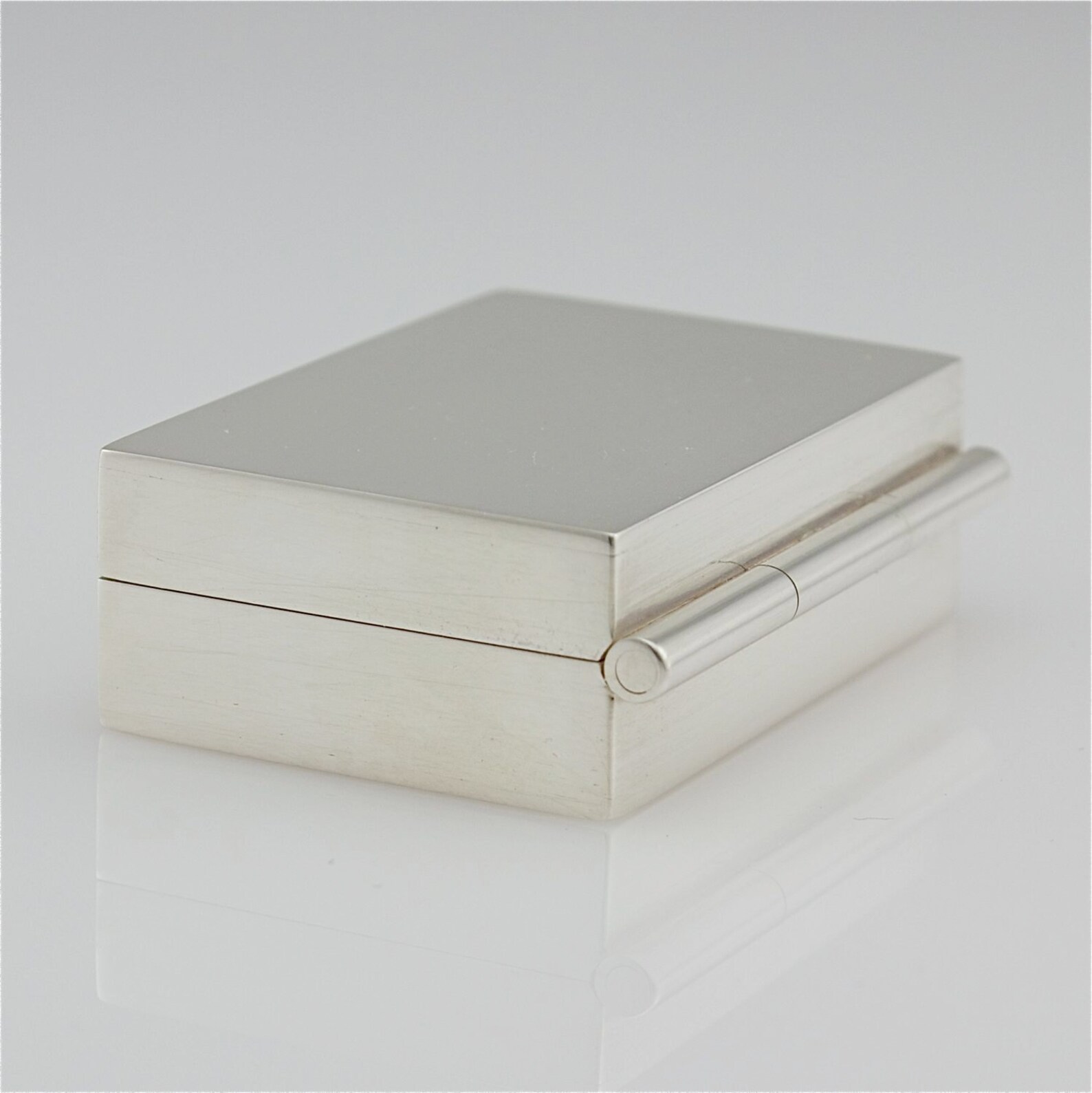 Elegant Sterling Silver Pill Box Simple Modern Box Etsy